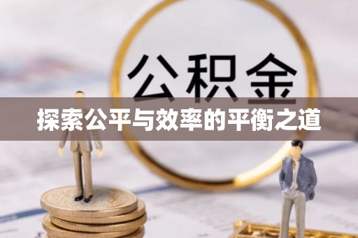 洪梅探索公平与效率的平衡之道