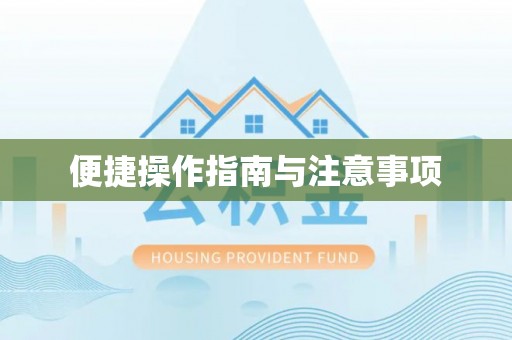 洪梅便捷操作指南与注意事项